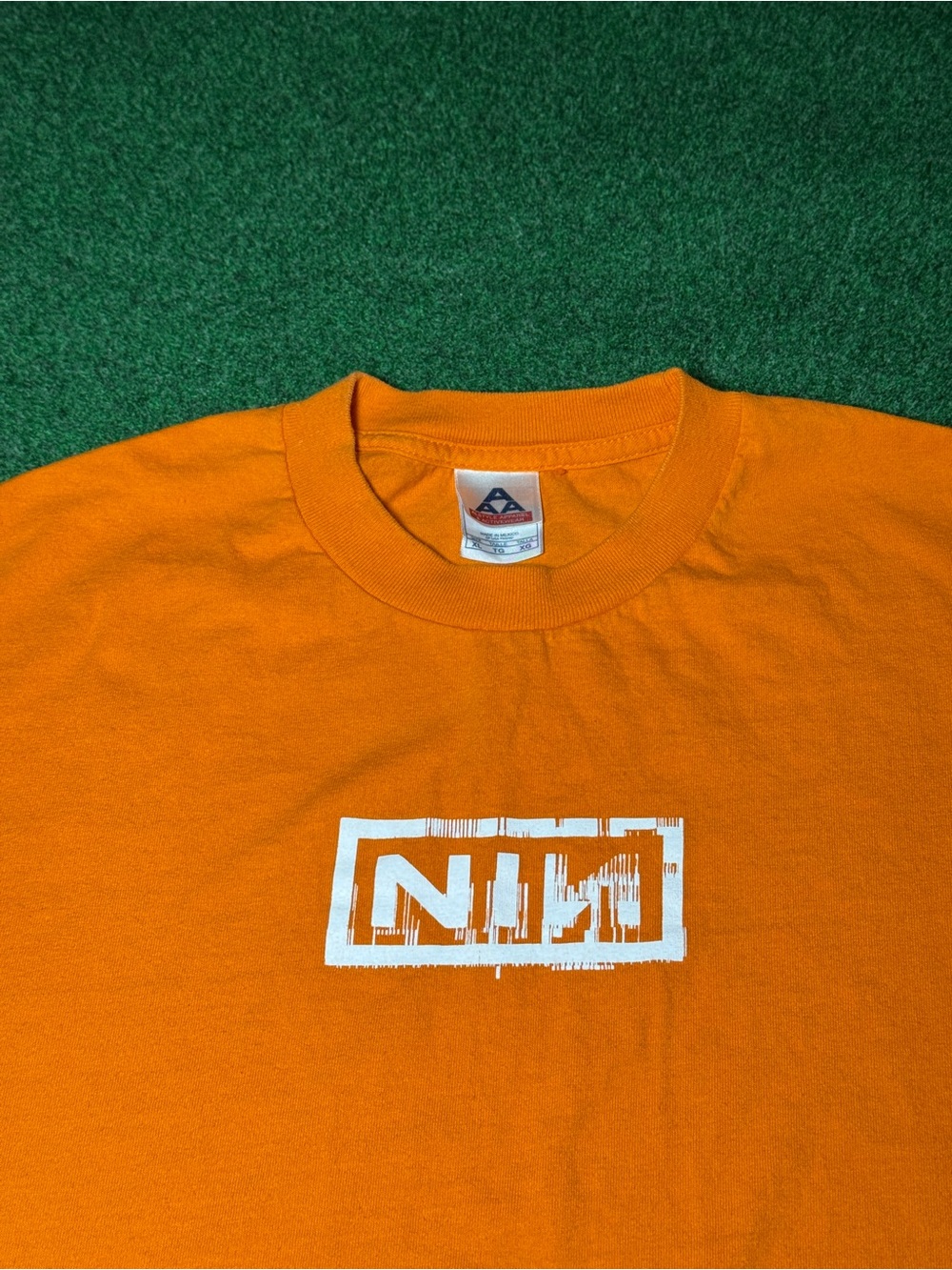 Vintage 90s Y2K Nine Inch Nails Orange Tour T-shirt, Very Rare Trent Reznor XL